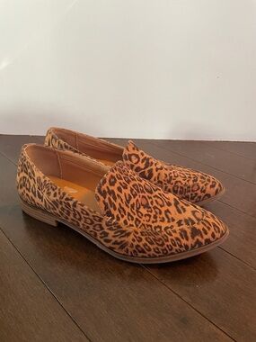 CL by Laundry Leopard-Print Slip-On Loafers in Tan and Black